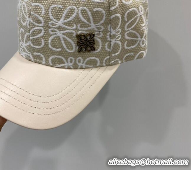 Buy Inexpensive Loewe Anagram Cotton Baseball Hat 1109 Beige 2022