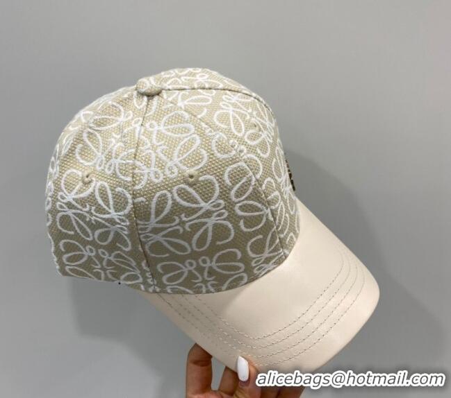 Buy Inexpensive Loewe Anagram Cotton Baseball Hat 1109 Beige 2022