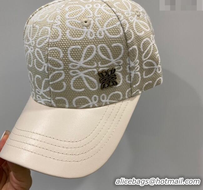 Buy Inexpensive Loewe Anagram Cotton Baseball Hat 1109 Beige 2022