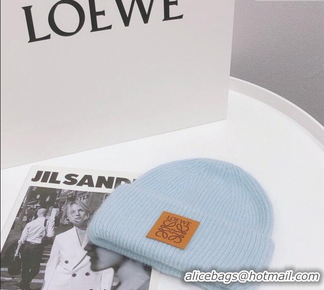 Buy Inexpensive Loewe Knit Hat 112253 Blue/White 2022