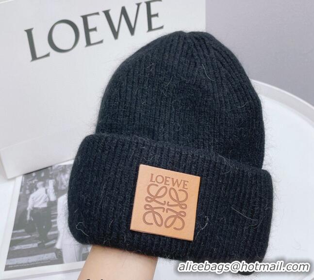 Most Popular Loewe Knit Hat 112253 Black/Grey 2022