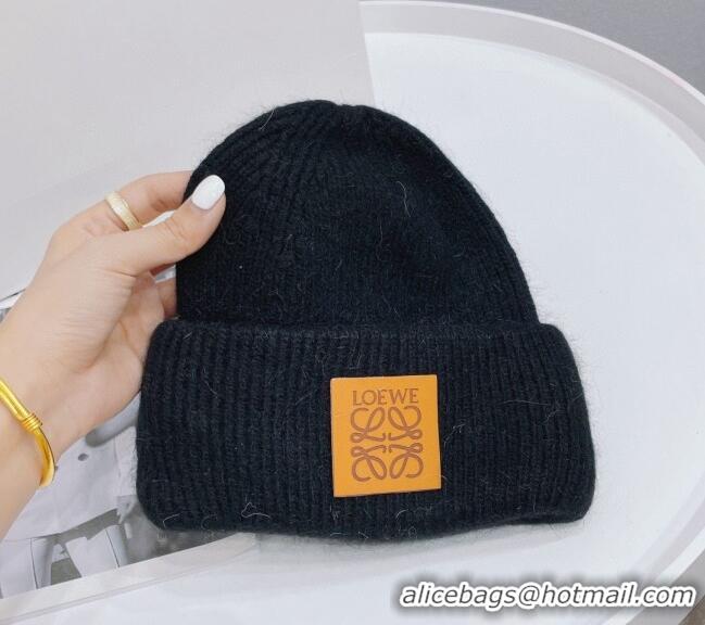 Most Popular Loewe Knit Hat 112253 Black/Grey 2022