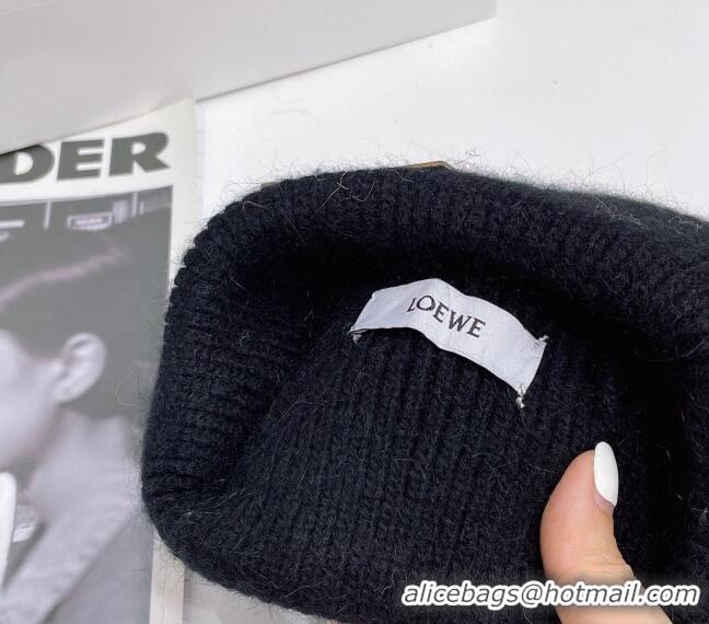 Most Popular Loewe Knit Hat 112253 Black/Grey 2022