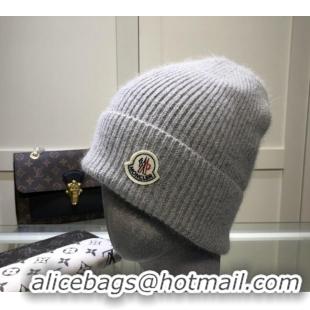 Reasonable Price Moncler Wool Knit Hat 110903 Light Grey 2022