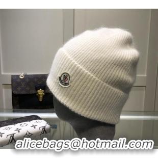 Best Price Moncler Wool Knit Hat 110903 White 2022