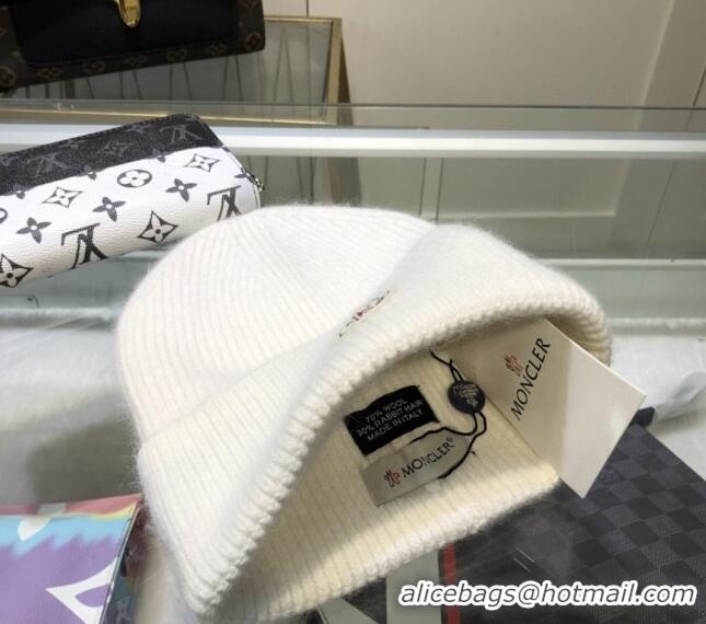 Best Price Moncler Wool Knit Hat 110903 White 2022