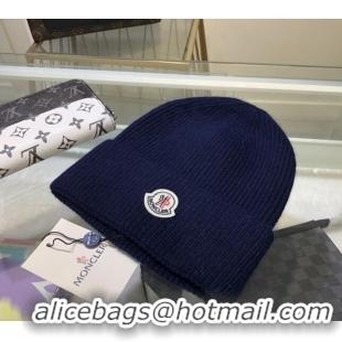 Affordable Price Moncler Wool Knit Hat 110903 Navy Blue 2022