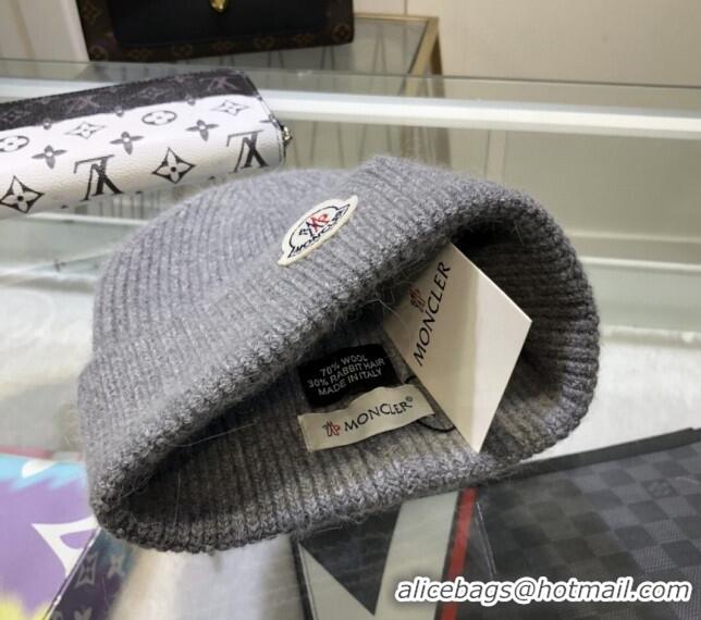 Buy Cheapest Moncler Wool Knit Hat 110903 Dark Grey 2022