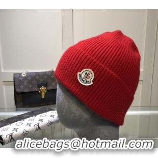 Buy Inexpensive Moncler Wool Knit Hat 110903 Red 2022