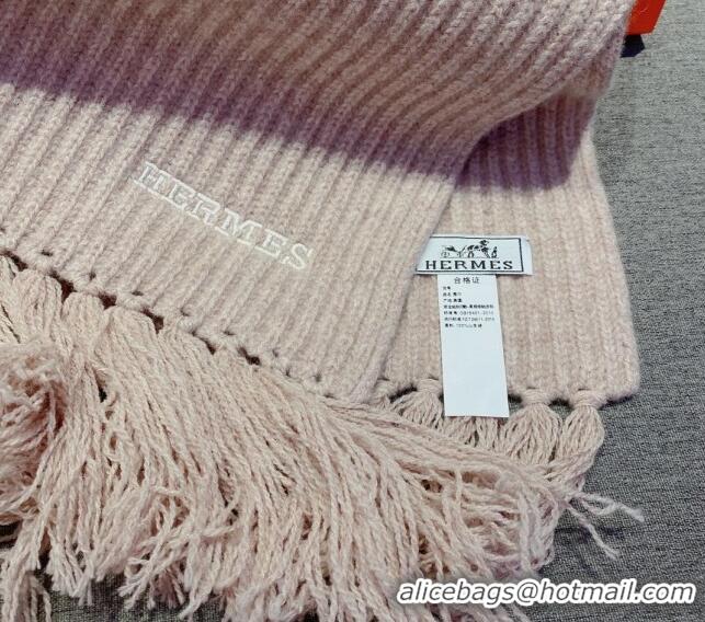 Super Quality Hermes Knit Cashmere Scarf and Hat 40x220cm Set H12270 Nude 2022