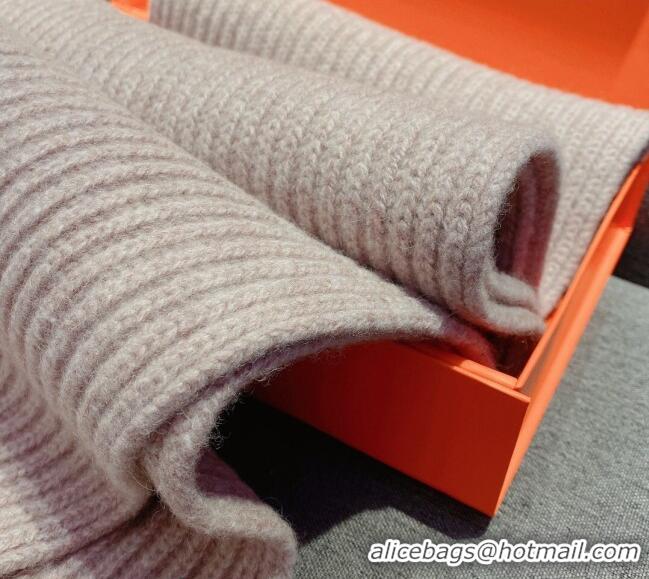 Super Quality Hermes Knit Cashmere Scarf and Hat 40x220cm Set H12270 Nude 2022