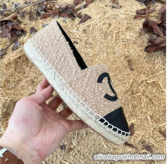 Top Grade Chanel Shearling Espadrilles Beige 101227