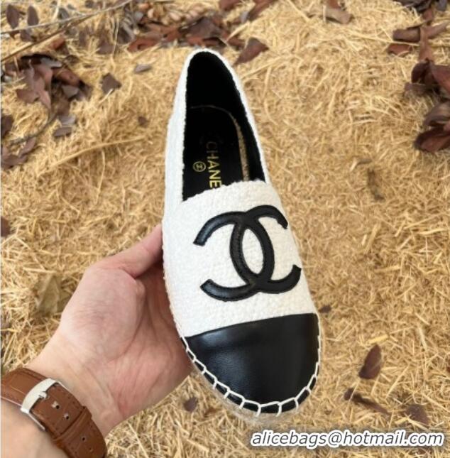 Grade Quality Chanel Shearling Espadrilles White 101228