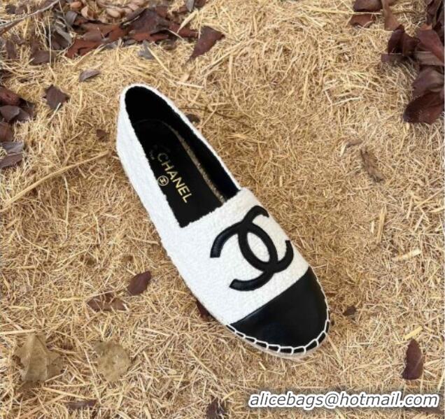 Grade Quality Chanel Shearling Espadrilles White 101228