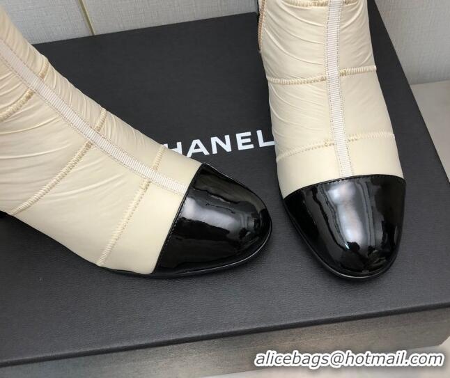 Best Price Chanel Down Ankle Boots with CHANEL Buckle 5.5cm Light Yellow 101231