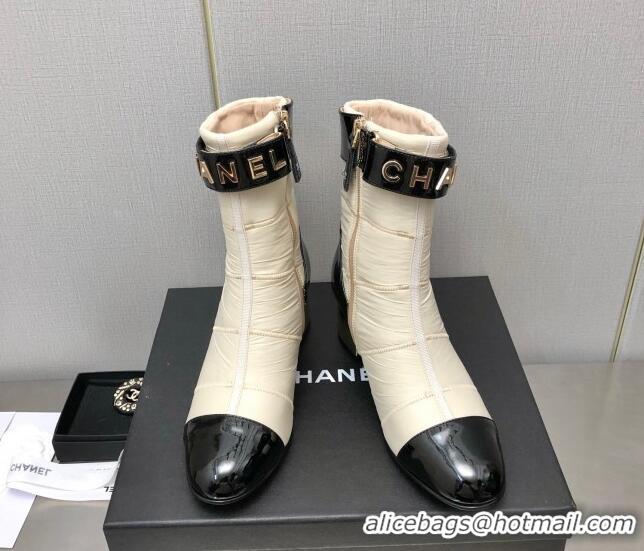 Best Price Chanel Down Ankle Boots with CHANEL Buckle 5.5cm Light Yellow 101231