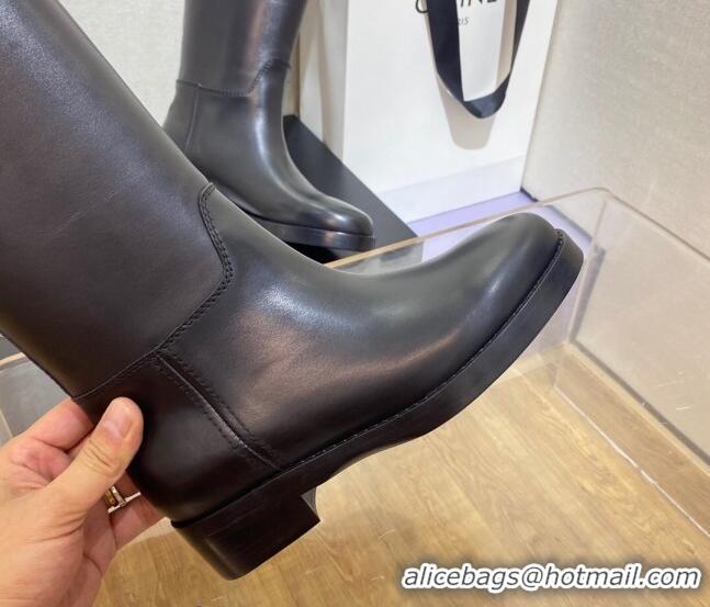 Top Quality Chanel Calfskin High Boots G39212 4cm Black/Leather 101240