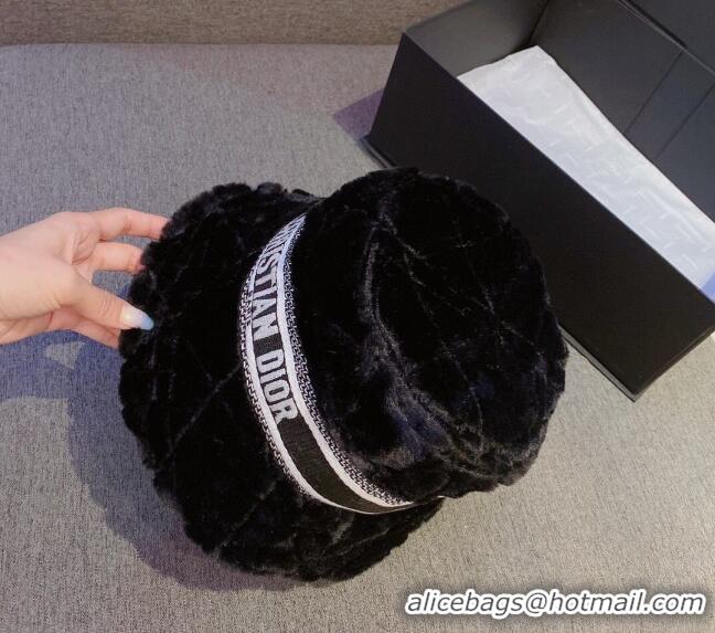 Good Looking Dior Fur Bucket Hat 1122121 Black 2022