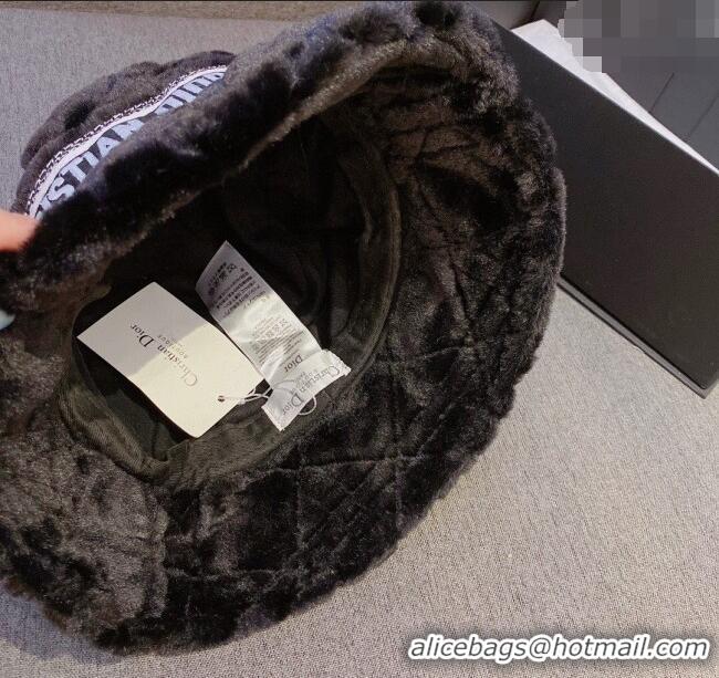 Good Looking Dior Fur Bucket Hat 1122121 Black 2022