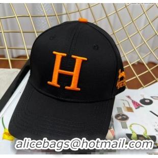 Pretty Style Hermes Fabric Baseball Hat 1122126 Black 2022