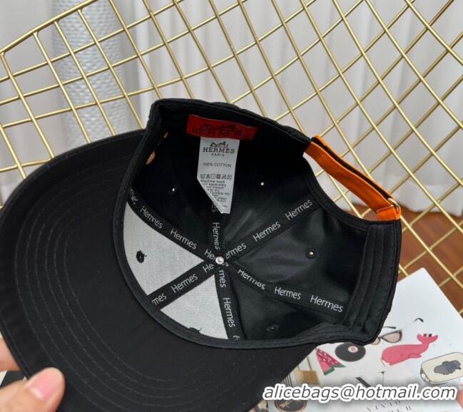 Pretty Style Hermes Fabric Baseball Hat 1122126 Black 2022