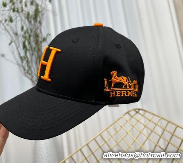 Pretty Style Hermes Fabric Baseball Hat 1122126 Black 2022