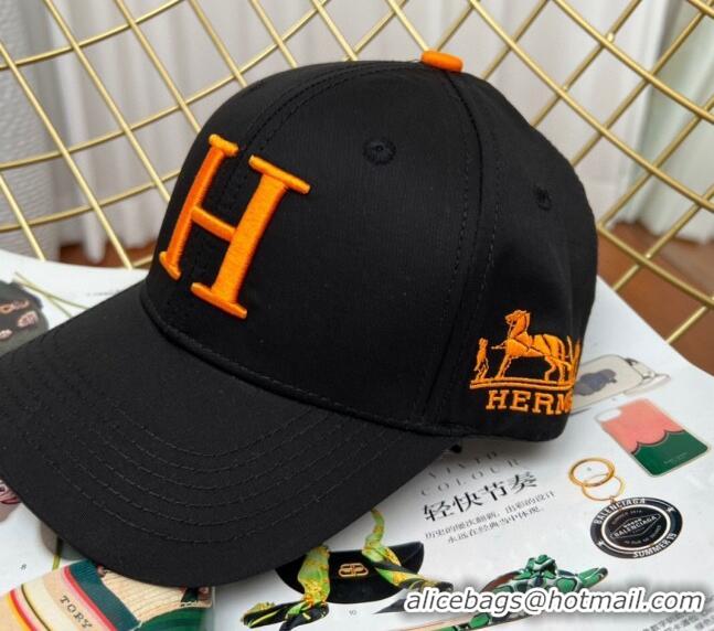 Pretty Style Hermes Fabric Baseball Hat 1122126 Black 2022