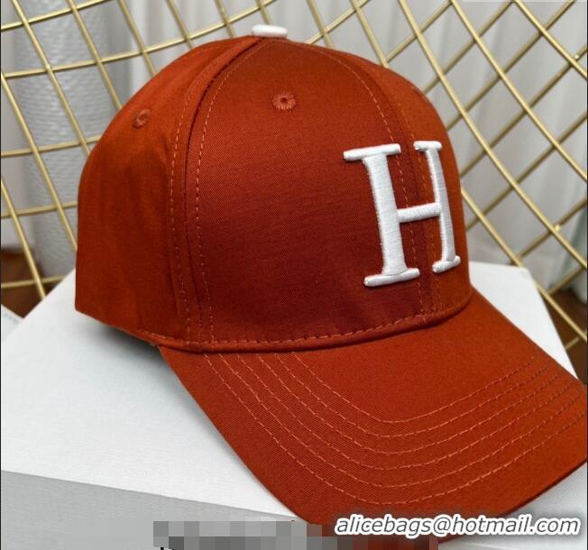 Promotional Hermes Fabric Baseball Hat 1122126 Red 2022