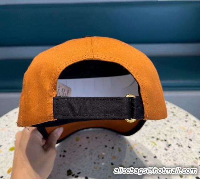 Super Quality Hermes Horse Fabric Baseball Hat 1122129 Orange 2022