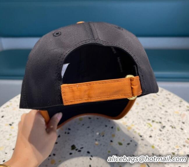 Top Quality Hermes Horse Fabric Baseball Hat 1122129 Black 2022