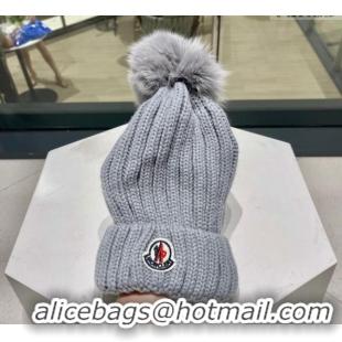 Super Quality Moncler Knit Hat 1122130 Grey 2022