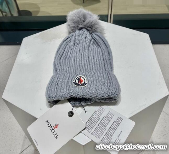 Super Quality Moncler Knit Hat 1122130 Grey 2022