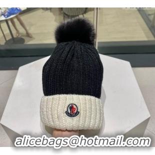 Shop Promotional Moncler Knit Hat 1122130 Black/White 2022