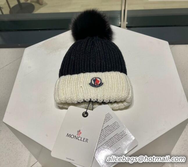 Shop Promotional Moncler Knit Hat 1122130 Black/White 2022