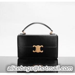 Top Quality Celine SMALL CUIR TRIOMPHE IN SMOOTH CALFSKIN 199992 BLACK