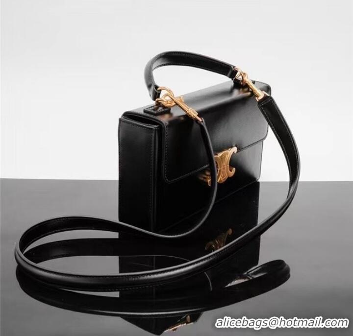 Top Quality Celine SMALL CUIR TRIOMPHE IN SMOOTH CALFSKIN 199992 BLACK