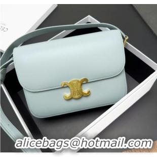 Traditional Specials Celine TEEN CLASSIC BAG CALFSKIN 187366 LIGHT BLUE