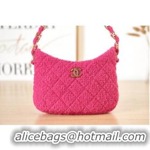 Pretty Style CHANEL SMALL Tweed & Gold-Tone Metal AS3562 ROSE