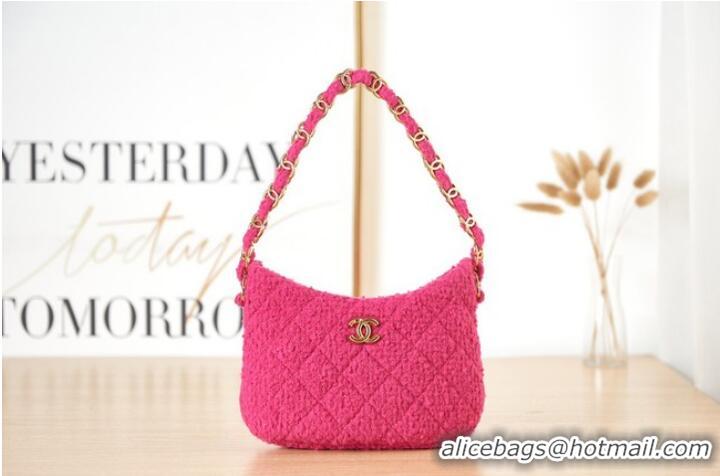 Pretty Style CHANEL SMALL Tweed & Gold-Tone Metal AS3562 ROSE