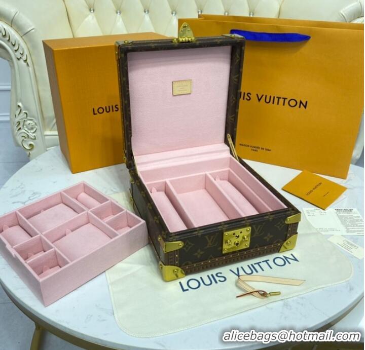 Famous Brand Louis Vuitton NICE JEWELRY CASE M44185 pink