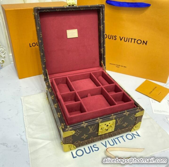 Unique Grade Louis Vuitton NICE JEWELRY CASE M44185 red