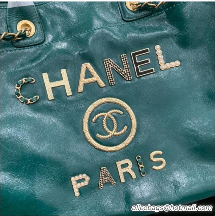 Promotional Chanel LARGE SHOPPING BAG A66941 green