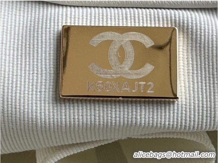 Grade Quality CHANEL Calfskin & Gold-Tone Metal AS3508 white