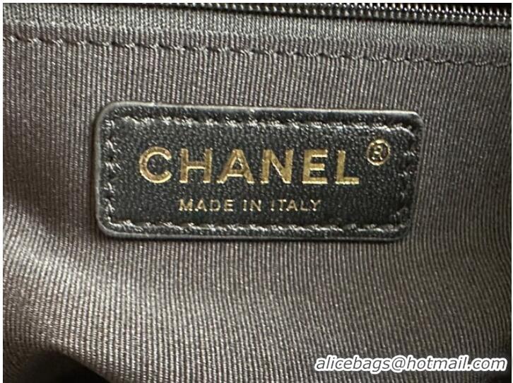 Affordable Price CHANEL Calfskin & Gold-Tone Metal AS3508 black