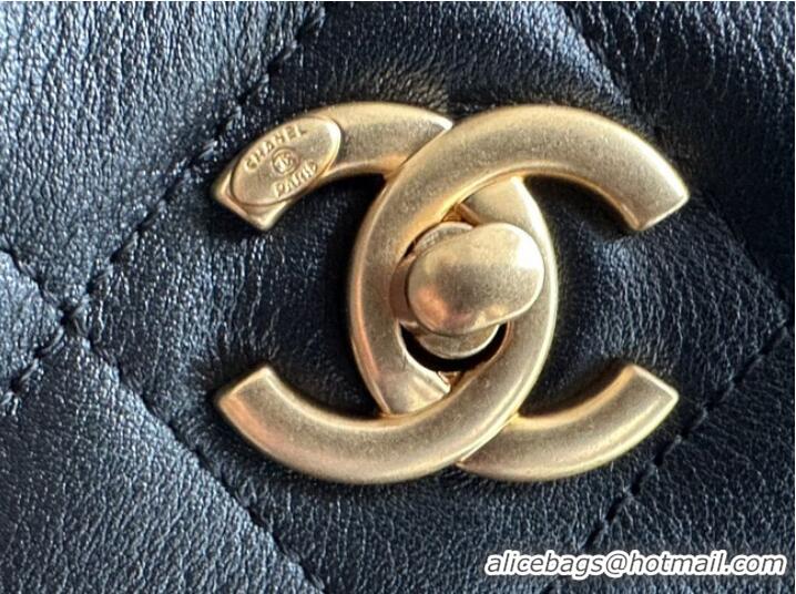 Affordable Price CHANEL Calfskin & Gold-Tone Metal AS3508 black