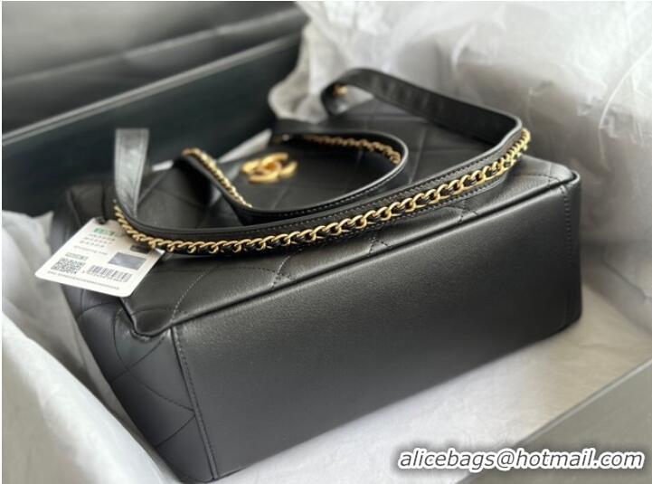 Affordable Price CHANEL Calfskin & Gold-Tone Metal AS3508 black