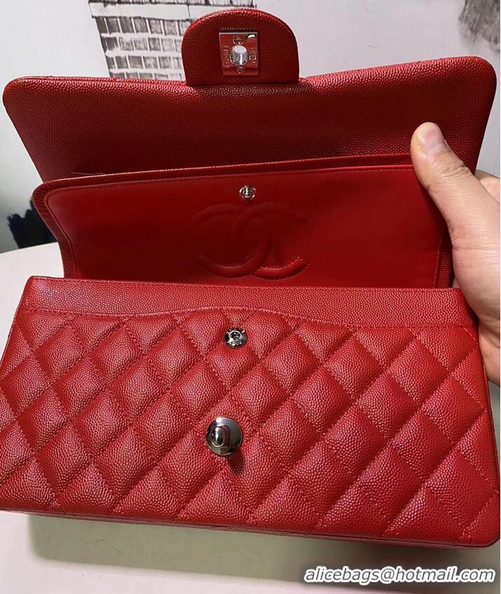 Promotional Chanel Flap Shoulder Bag Original Caviar leather A1112 Red