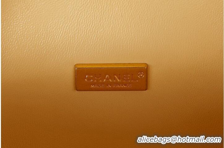 Promotional Discount Chanel 22S top handle cosmetic bag AS3066 light yellow