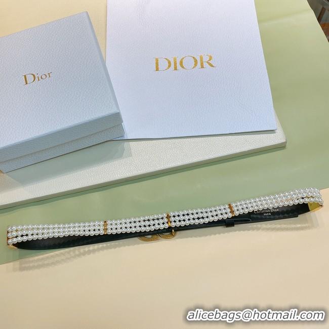 Low Cost DIOR CARO PEARLS BELT 22 MM B0286UWFR black