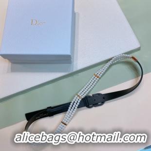 Purchase DIOR CARO PEARLS BELT 22 MM B0286UWFB black